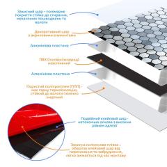 Самоклеющаяся алюминиевая плитка Sticker wall серебряная мозаика з зеркальными вставками 300х300х3мм SW-00001928 (D)