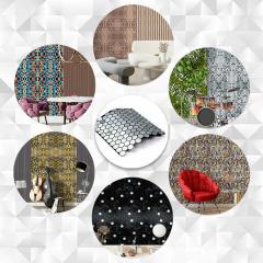 Самоклеющаяся алюминиевая плитка Sticker wall серебряная мозаика з зеркальными вставками 300х300х3мм SW-00001928 (D)