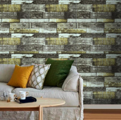 Self-adhesive 3D panel Sticker wall wood effect 378 Gray-brown SW-00000883