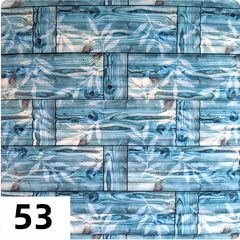 Self-adhesive 3D panel Sticker wall under brick Bamboo Id 53 Turquoise
