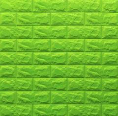 Самоклеюча 3D панель Sticker wall під цеглу Id 13 Зелений SW-00000051