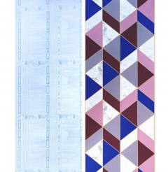 Self-adhesive film Sticker wall Pink triangles KN-X0085-3 SW-00001225