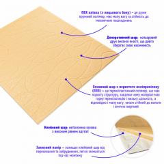 Самоклеющиеся 3D панель Sticker wall Beige 700*700*6mm (D) SW-00001949
