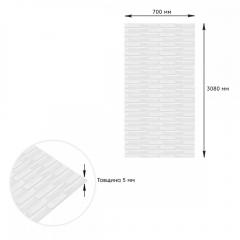 Самоклеюча 3D панель Sticker wall біла кладка SW-00001759