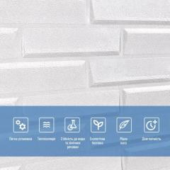 Самоклеюча 3D панель Sticker wall біла кладка SW-00001759