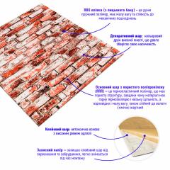 Самоклеюча 3D панель Sticker wall Катеринославський 341 Червоно-білий SW-00000533