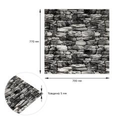 Самоклеюча 3D панель Sticker wall Катеринославський 40 Під чорний камінь SW-00000483