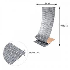 Self-adhesive 3D panel Sticker wall masonry silver SW-00001365