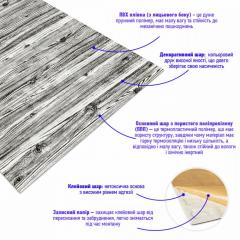 Самоклеюча 3D панель Sticker wall під дерево кольору зебри SW-00001475