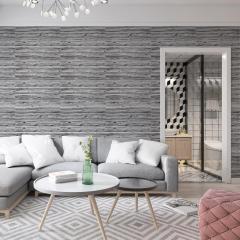 Самоклеюча 3D панель Sticker wall під дерево кольору зебри SW-00001475