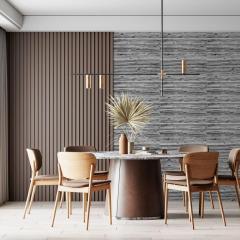 Самоклеюча 3D панель Sticker wall під дерево кольору зебри SW-00001475