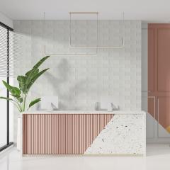 Самоклеющиеся 3D панель Sticker wall под кирпич Белый 700x770x3мм SW-00000174