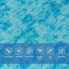 Самоклеюча 3D панель Sticker wall під цеглу мармур синій Id 65 SW-00000033