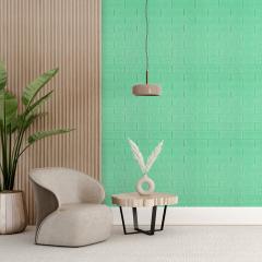 Самоклеющиеся 3D панель Sticker wall под кирпич Мятный 700x770x5мм SW-00000148
