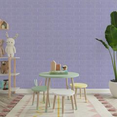 Самоклеюча 3D панель Sticker wall під цеглу Світло-фіолетовий 700x770x3мм SW-00000574