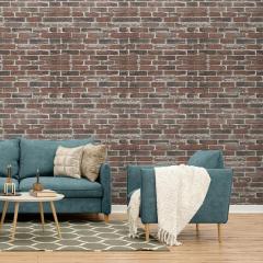 Самоклеющиеся 3D панель Sticker wall под красный екатеринослав кирпич SW-00001761