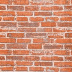 Самоклеюча 3D панель Sticker wall під руду катеринославу цеглу SW-00001762