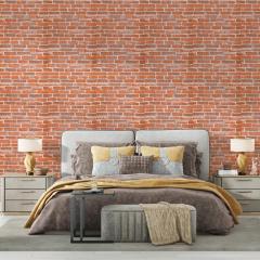 Самоклеюча 3D панель Sticker wall під руду катеринославу цеглу SW-00001762