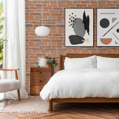 Самоклеюча 3D панель Sticker wall під руду катеринославу цеглу SW-00001762