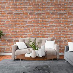 Самоклеюча 3D панель Sticker wall під руду катеринославу цеглу SW-00001762