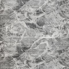 Self-adhesive 3D panel Sticker wall in a roll 700mm*19.6m*2mm R061-2-20 marble black (D) SW-00002279