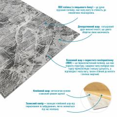 Self-adhesive 3D panel Sticker wall in a roll 700mm*19.6m*2mm R061-2-20 marble black (D) SW-00002279