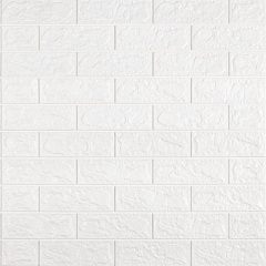 Самоклеющиеся 3D панель Sticker wall в рулоне 700мм*3,08м*2мм белый кирпич R001-2 (D) SW-00002534