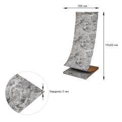 Self-adhesive 3D panel in a roll with black marble effect Sticker wall R061-3-20 SW-00001196