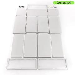 Шкаф мобильный Sticker wall для хранения трехъярусный раскладной из стали светло-серый 70*36*112,8см SW-00002116