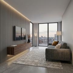 Стеновая 3D МДФ-панель Neman 117x2780x12 мм Ультрамат Серый