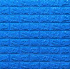 Самоклеюча 3D панель Sticker wall під цеглу Синій Id 3 SW-00000060