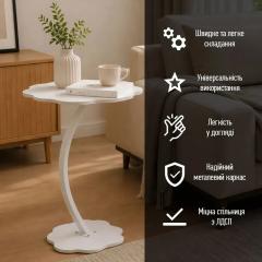 Столик журнальный Цветок Sticker wall 39,6х60,5х39,6см Белый SW-00003359