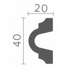 Corner element for moldings Grand Decor HCR 518-3