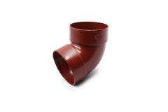 Double-coupled pipe bend 67° red 75mm RainWay