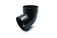 Double-coupled pipe bend 67° black 100mm RainWay