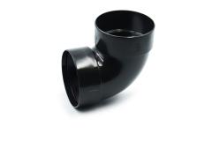 Double-coupled pipe bend 87° black 100mm RainWay