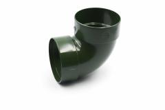 Double-coupled pipe bend 87° green 100mm RainWay