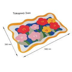 Влагопоглощающий коврик Sticker wall 38*58CM*3MM(D) SW-00002562
