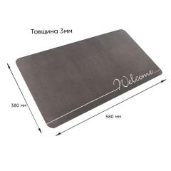 Влагопоглощающий коврик Sticker wall серый Welcome 38*58CM*3MM (D) SW-00001559