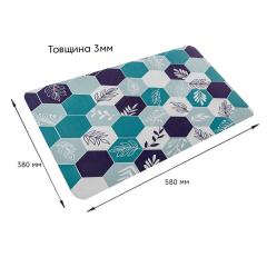 Влагопоглощающий коврик Sticker wall шестиугольники 38*58CM*3MM (D) SW-00001562