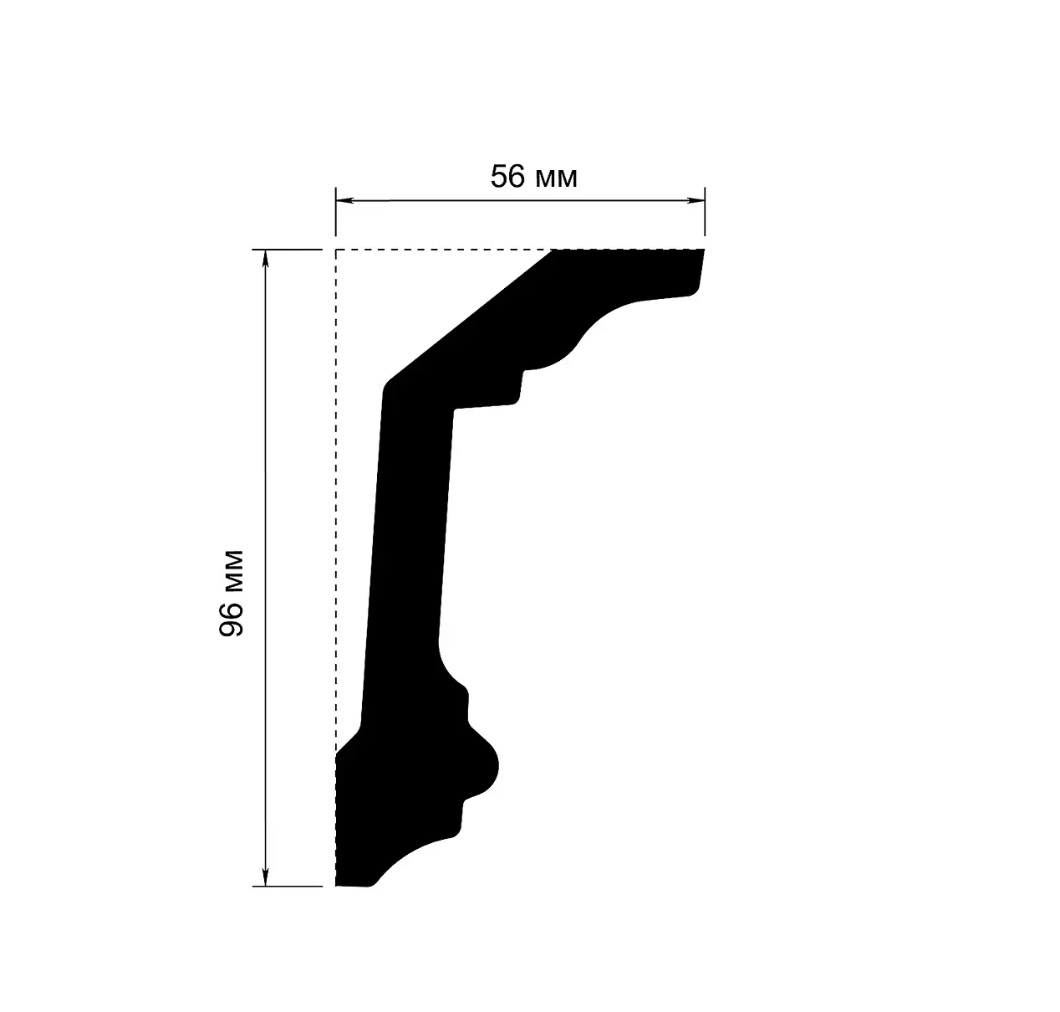 Гладкий карниз Gaudi Decor P 923 (2.00м) Flexi