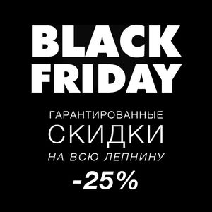 Black Friday: знижки -25% на ліпнину!