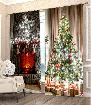 Photocurtains with a New Year theme