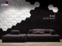 3D panel Art Decor W 332 Leather (six-piece, 404x466x38 mm)