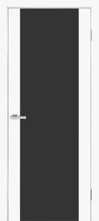 Міжкімнатні двері Оміс Cortex Gloss білий silk matt triplex чорний