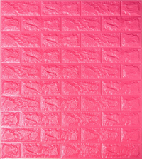 Самоклеющиеся 3D панель Sticker wall под кирпич Id 06 Темно розовый SW-00000061