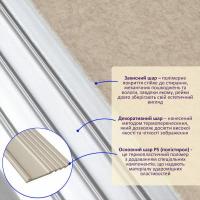 Декоративная PS рейка Sticker wall 2900*160*11мм (D) SW-00002150