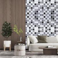 Декоративная ПВХ панель Sticker wall черно-белая мозаика SW-00001432
