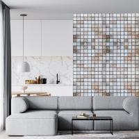 Декоративная ПВХ панель Sticker wall мозаика под бежевый мрамор SW-00001433