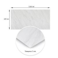 Декоративна плита Sticker wall ПВХ білий мармур 0,6*1,2мх3мм SW-00002268